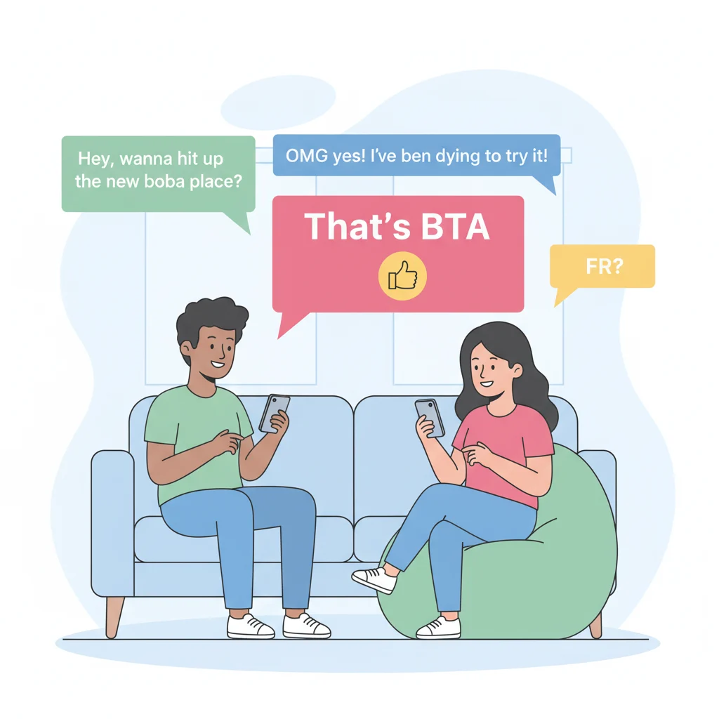 what does bta mean in slang