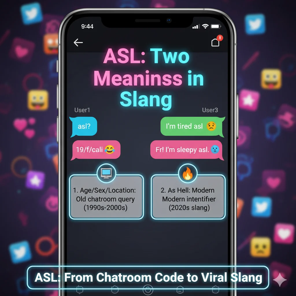 asl mean in text